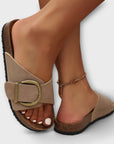 Margie - Women's Cork Slide Sandals with Buckle Strap Design