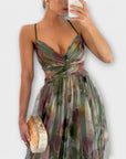 Annai Mesh Maxi Dress - Elegant and Figure-Hugging