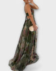 Annai Mesh Maxi Dress - Elegant and Figure-Hugging