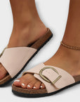 Margie - Women's Cork Slide Sandals with Buckle Strap Design