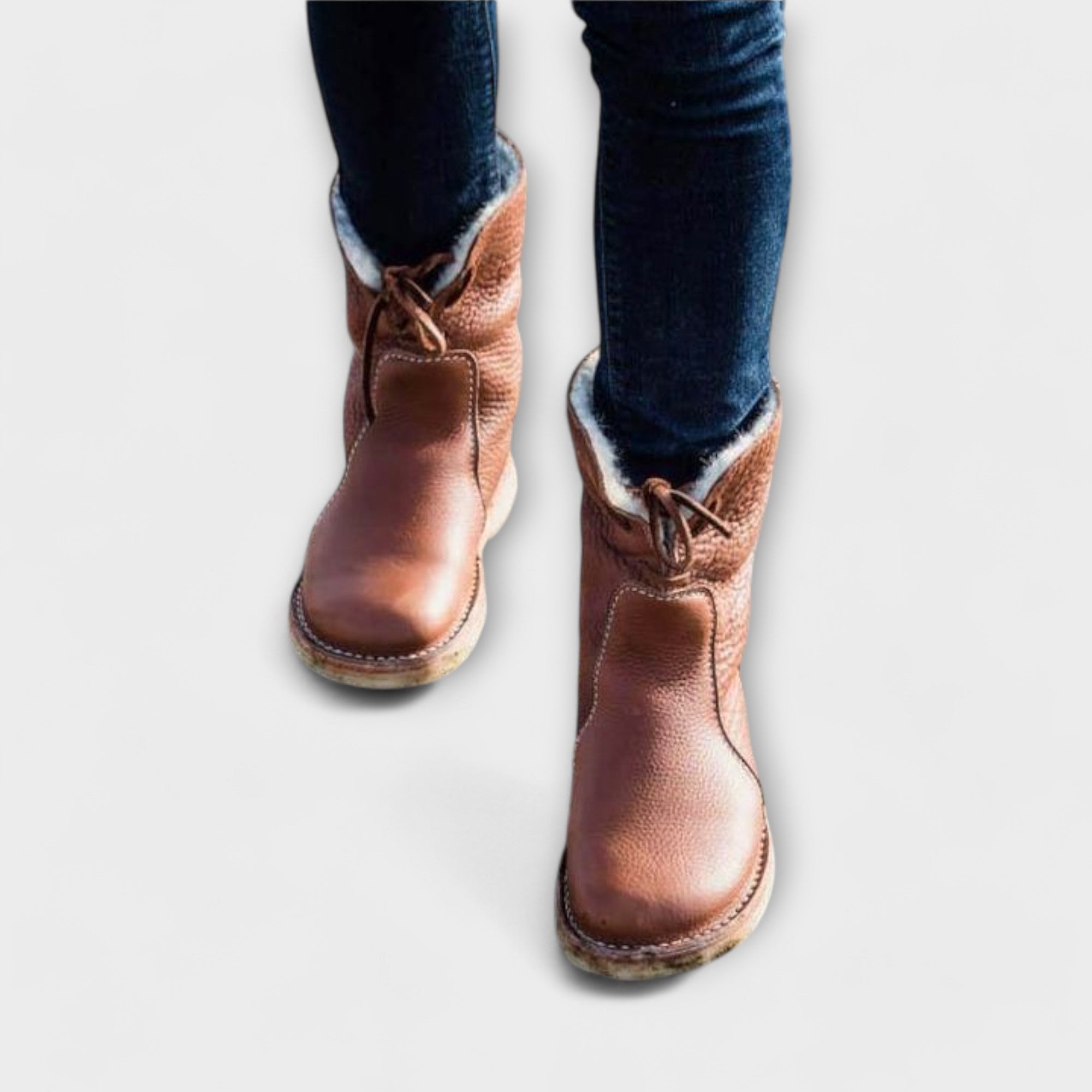 Waterproof boots with wool lining