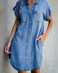 Valerie™ | Elegant Denim Dress with Tummy Coverage