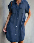 Valerie™ | Elegant Denim Dress with Tummy Coverage