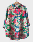 Magdalena - Handmade Women's Blouse with Floral Design