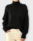 Eva - Women's Sweater with Cable Knit Detail