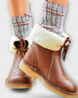 Waterproof boots with wool lining
