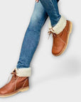 Waterproof boots with wool lining