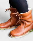Waterproof boots with wool lining