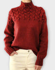 Eva - Women's Sweater with Cable Knit Detail