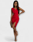 Desi - V-Neck Split Dress
