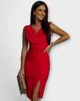 Desi - V-Neck Split Dress