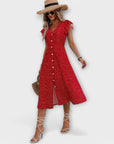 Chic Polka Dot Midi Dress