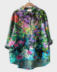 Magdalena - Handmade Women's Blouse with Floral Design