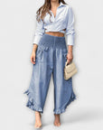 Jaya - Casual linen pants with fashionable creases