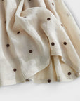 Playful polka dot dress made of cotton-linen