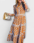 Juliette - Midi Dress with Chain Pattern