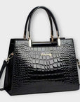 Lora - Shiny Crocodile Pattern Handbag
