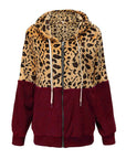 Lea - Fleece Hoodie with Leopard Design