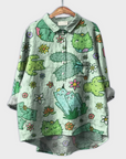 Magdalena - Handmade Women's Blouse with Floral Design