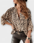 Fashionable blouse with leopard print