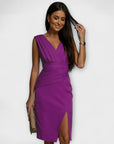 Desi - V-Neck Split Dress