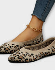 Leopard Patterned Lace Flats