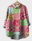 Magdalena - Handmade Women's Blouse with Floral Design