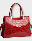 Lora - Shiny Crocodile Pattern Handbag