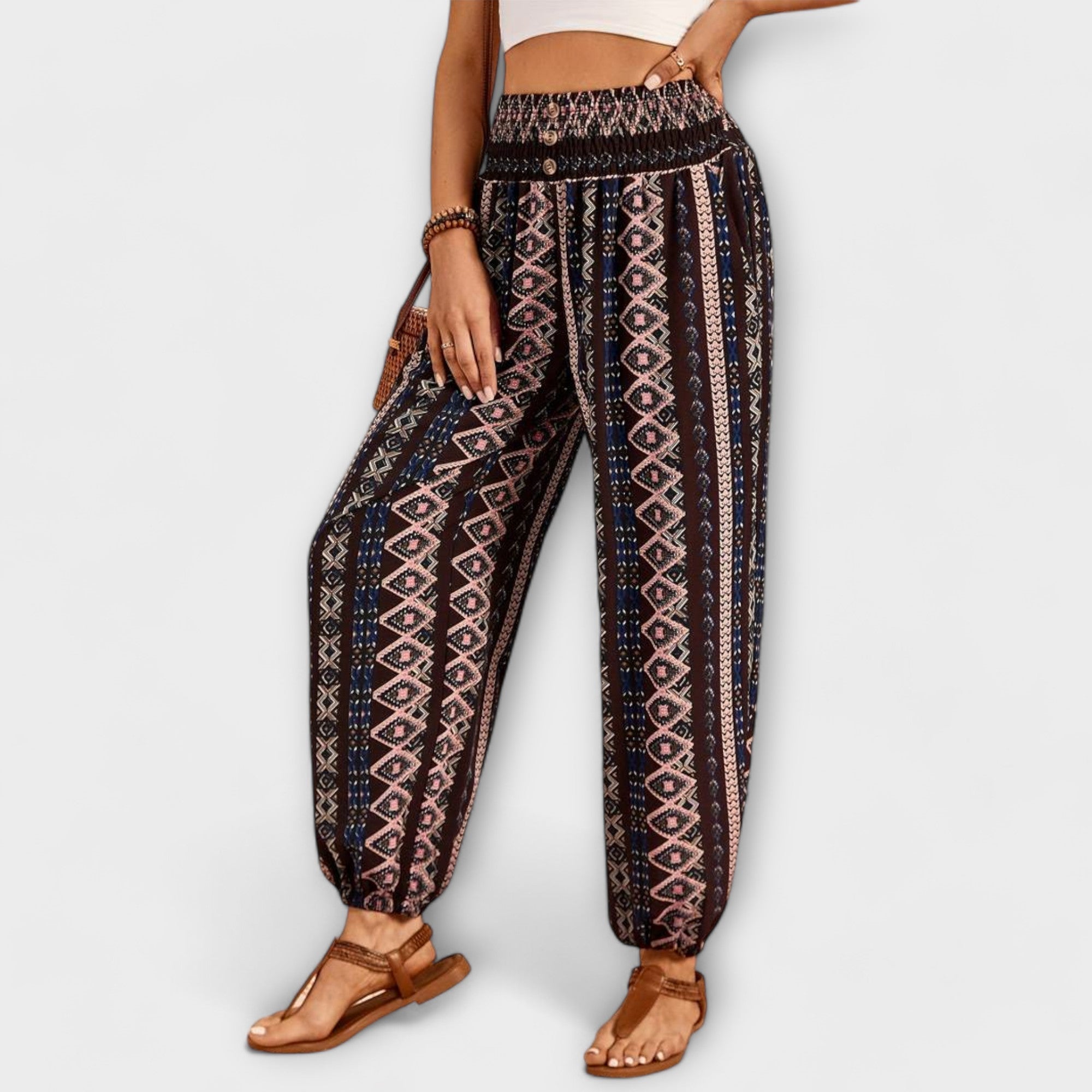 Scarlett - Tights with Ethnic Pattern