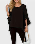 Aria - The perfect spring blouse with a round neckline