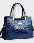 Lora - Shiny Crocodile Pattern Handbag