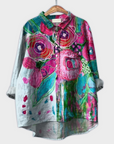Magdalena - Handmade Women's Blouse with Floral Design