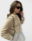 Classic cardigan with patch pockets