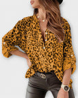 Fashionable blouse with leopard print