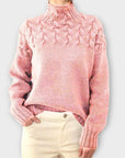 Eva - Women's Sweater with Cable Knit Detail