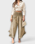 Jaya - Casual linen pants with fashionable creases