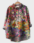 Magdalena - Handmade Women's Blouse with Floral Design