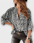 Fashionable blouse with leopard print