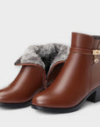 Frederika - Elegant winter boots with zipper