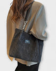 Lora. - Soft Cord Shoulder Bag