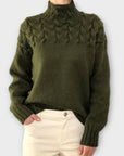 Eva - Women's Sweater with Cable Knit Detail
