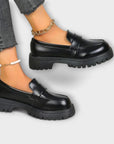 Women's Moccasin with Orthopedic Design and Satin Accents