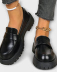 Women's Moccasin with Orthopedic Design and Satin Accents