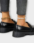 Women's Moccasin with Orthopedic Design and Satin Accents