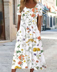 Isabella™ | Boho Floral Dress with Tummy Coverage