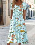 Isabella™ | Boho Floral Dress with Tummy Coverage