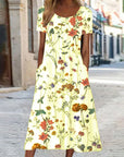 Isabella™ | Boho Floral Dress with Tummy Coverage