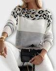 Cheyenne - Casual Sweater with Leopard Design