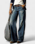 Cess - Denim Pants with Wide Leg