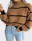 Chavala - Turtleneck Sweater with Stripes